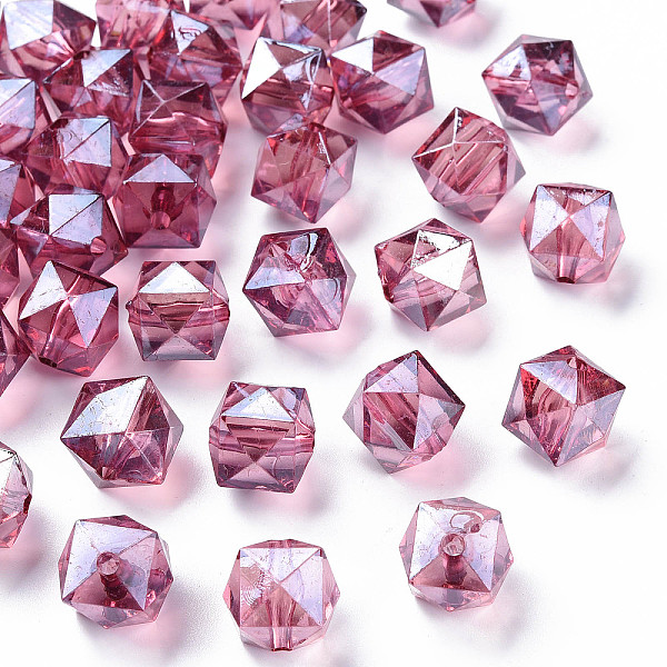 

PandaHall Transparent Acrylic Beads, Faceted, Rhombus, Medium Orchid, 13x14x13.5mm, Hole: 2mm, about 346pcs/500g Acrylic Rhombus