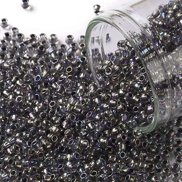 

PandaHall TOHO Round Seed Beads, Japanese Seed Beads, (266) Inside Color Gold Luster Crystal/Opaque Gray, 11/0, 2.2mm, Hole: 0.8mm, about...