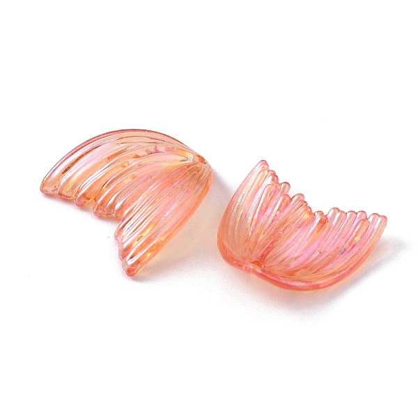 

PandaHall Fishtail Shape Transparent Acrylic Pendants, AB Color, Coral, 27.5x25.5x5mm, Hole: 1.8mm Acrylic Fish Red