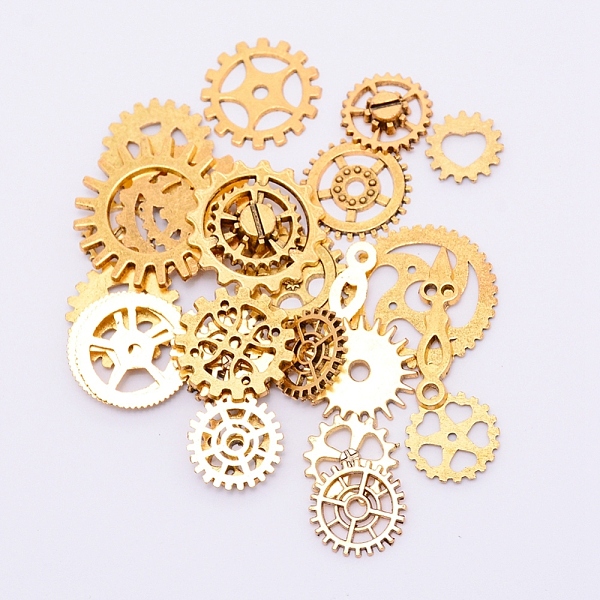 

PandaHall Alloy Cabochons, UV Epoxy Resin Supplies Filling Accessories, for Jewelry Making, Gearwheel & Pointer, Mix Shape, Cadmium Free &...