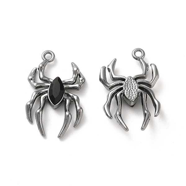

PandaHall Glass Spider Pendant, with Gunmetal Alloy Findings, Lead Free & Cadmium Free, Black, 25.5x17x4.5mm, Hole: 1.6mm Alloy+Glass Spider...