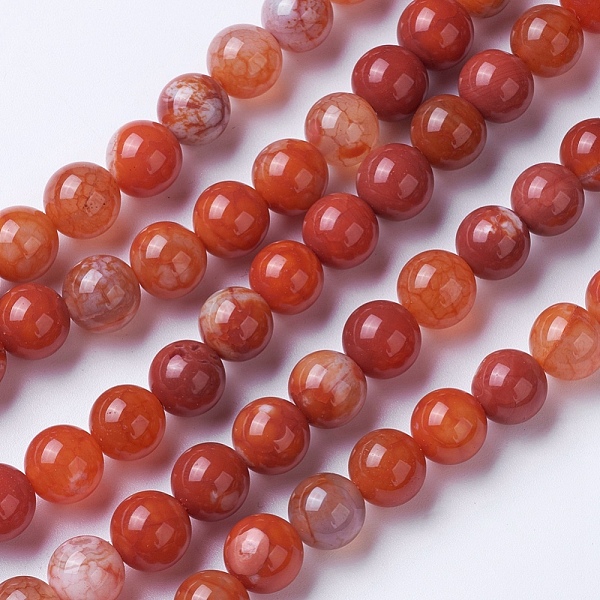 PandaHall Natural Agate Beads Strands, Dyed & Heated, Grade A, Round, Chocolate, 6mm, Hole: 1mm, about 62pcs/strand, 14.9 inch(38cm) Natural...
