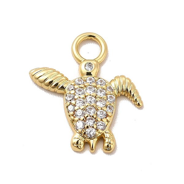 

PandaHall Rack Plating Brass Micro Pave Cubic Zirconia Pendants, Cadmium Free & Lead Free, Long-Lasting Plated, Sea Turtle Charm, Real 18K..., Clear