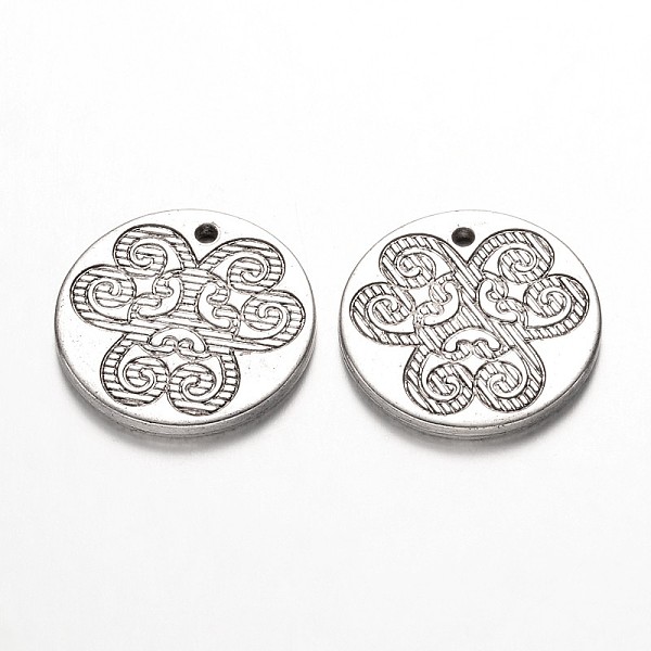 

PandaHall CCB Plastic Flat Round Pendants, Antique Silver, 22x2mm, Hole: 2mm Plastic Flat Round