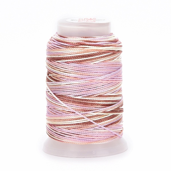 

PandaHall 5 Rolls 12-Ply Segment Dyed Polyester Cords, Milan Cord, Round, Pink, 0.4mm, about 71.08 Yards(65m)/Roll Polyester Pink