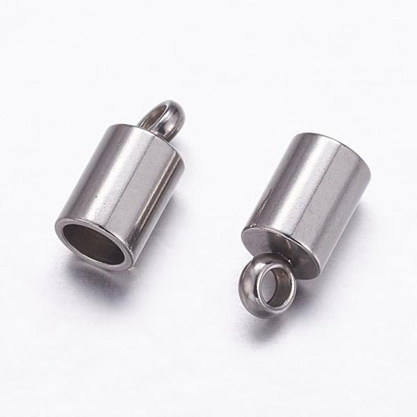 

PandaHall 304 Stainless Steel Cord Ends, End Caps, Stainless Steel Color, 8x4mm, Hole: 1.5mm, Inner Diameter: 3mm 304 Stainless Steel