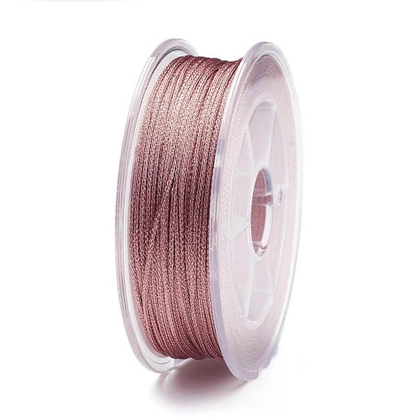 

PandaHall Polyester Metallic Thread, Salmon, 1mm, about 32.8 yards(30m)/roll Polyester Red