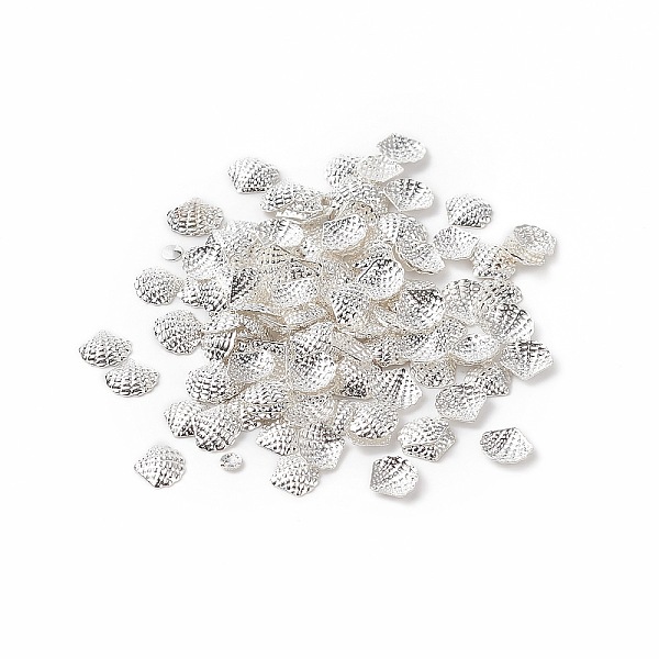 

PandaHall (Defective Closeout Sale: Oxidation) Brass Metallic Nail Cabochons, Nail Art Decoration Accessories, Shell, Silver, 5x5x0.5mm...