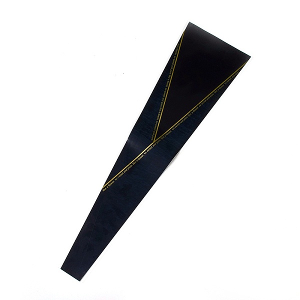 PandaHall Flower Wrapping Paper Single Rose Packaging Bag, Black, 45x4~13cm Plastic None Black