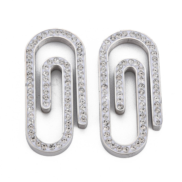 

PandaHall 201 Stainless Steel Link, with Crystal Rhinestone, Pin, Stainless Steel Color, 30x14x3mm 201 Stainless Steel Others Clear
