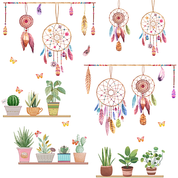 

PandaHall PVC Wall Stickers, for Wall Decoration, Feather Pattern, 320x1160mm Plastic Feather