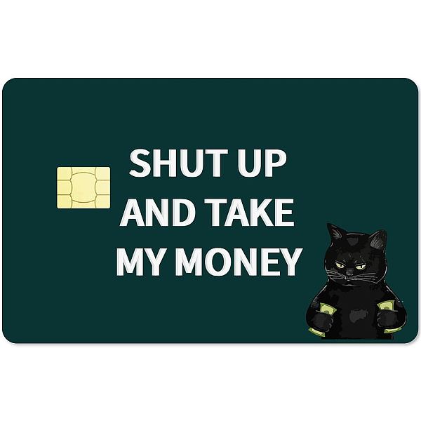 

PandaHall Rectangle PVC Plastic Waterproof Card Stickers, Self-adhesion Card Skin for Bank Card Decor, Cat Shape, 186.3x137.3mm Plastic Cat...