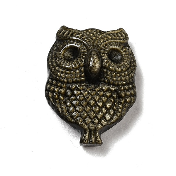 

PandaHall Natural Golden Sheen Obsidian Pendants, Owl, 37x27.5x13.7mm, Hole: 1.5mm Golden Sheen Obsidian Owl