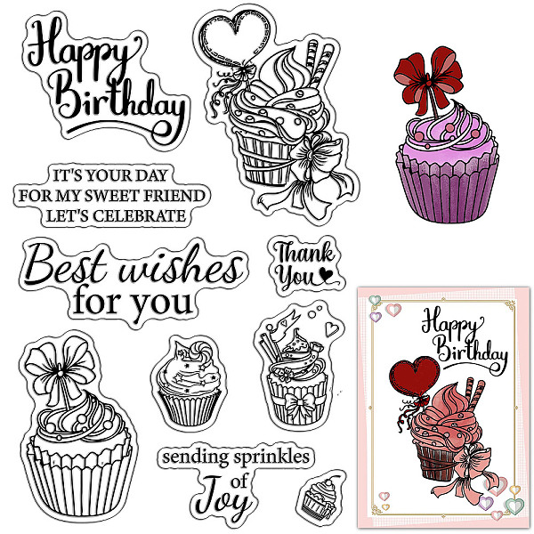 

PandaHall Custom PVC Plastic Clear Stamps, for DIY Scrapbooking, Photo Album Decorative, Cards Making, Stamp Sheets, Film Frame, Food...