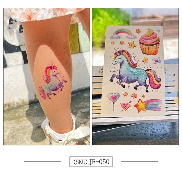 

PandaHall Horse Pattern Removable Temporary Tattoos Paper Stickers, Colorful, 12x7.5cm Paper Horse