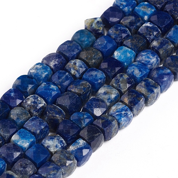 

PandaHall Natural Lapis Lazuli Beads Strands, Faceted, Cube, 4~5x4~5x4~5mm, Hole: 0.7mm, about 72~76pcs/strand, 15.55 inch(39.5cm) Lapis...