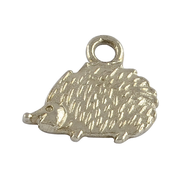 

PandaHall Hedgehog Alloy Pendants, Tibetan Style Charms, Cadmium Free & Lead Free, Platinum, 12x13x2mm, Hole: 2mm Alloy Other Animal