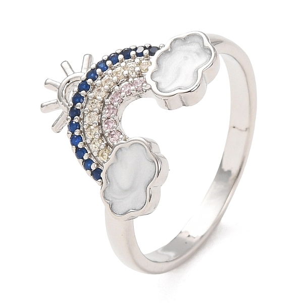 Bagues en laiton avec micro pavé de zircone cubique pour femmes