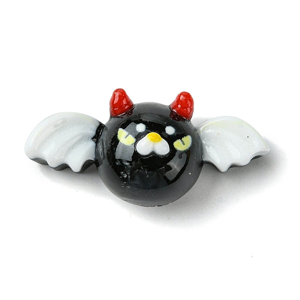 

PandaHall Halloween Theme Opaque Resin Decoden Cabochons, Devil with Wings, Black, 18x37x13.5mm Resin Others Black