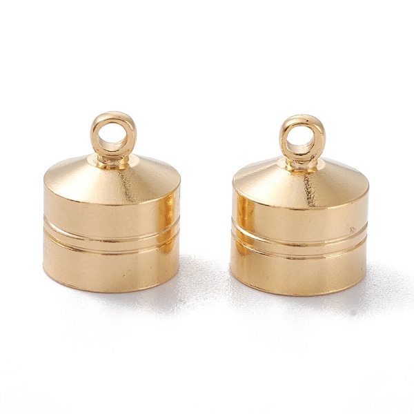 

PandaHall Brass Cord Ends, End Caps, Long-Lasting Plated, Column with Loop, Real 24K Gold Plated, 14x11.5mm, Hole: 2mm, Inner Diameter: 10mm...