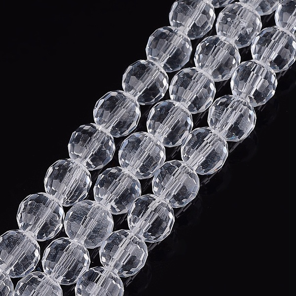 

PandaHall Transparent Glass Bead Strands, Faceted, Round, Clear, 8mm, Hole: 1mm, about 72pcs/strand, 21.8 inch Glass Round Clear