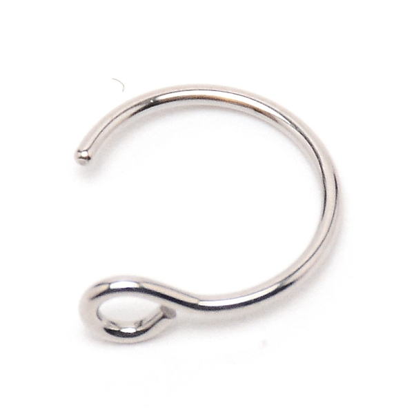 

PandaHall Nose Ring Hoop, 304 Stainless Steel Piercing Body Jewelry for Her, Stainless Steel Color, 9.5x9.5x1mm, Pin: 1mm, Hole: 1.5mm 304...