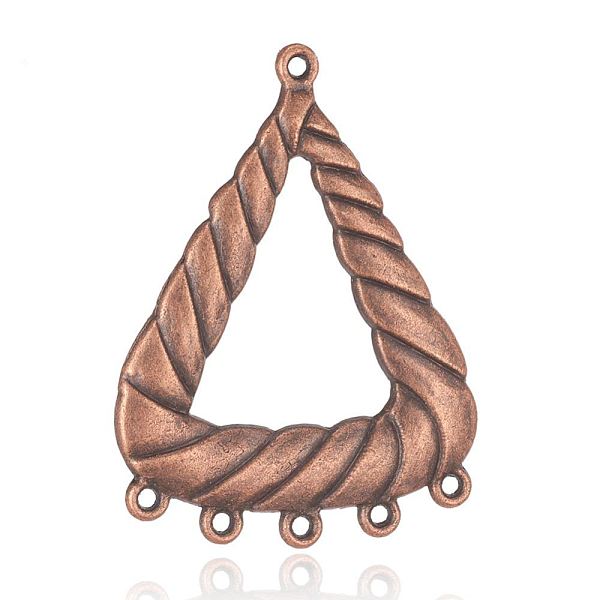

PandaHall Alloy Links, Triangle, Red Copper, 44x33x2mm, Hole: 1mm Alloy Triangle