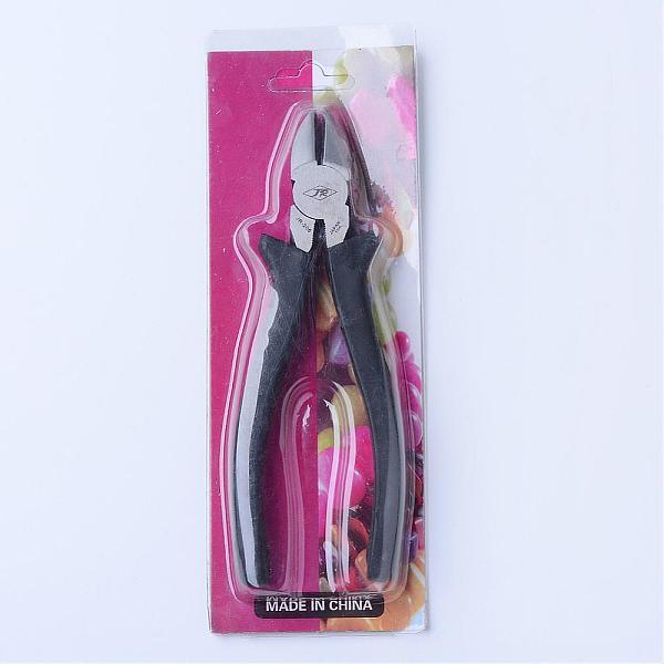 PandaHall Steel Jewelry Pliers, Side Cutting Pliers, Side Cutter, Black, 160x105x15mm Steel Black