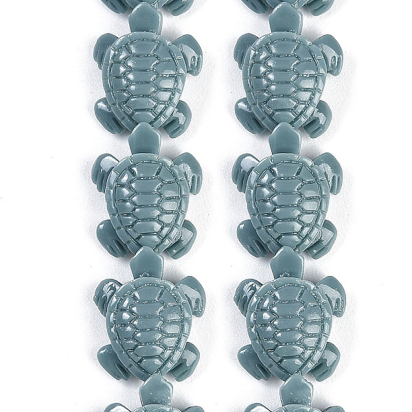 Brins de perles sculptées en corail synthétique