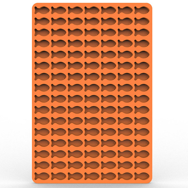 PandaHall Food Grade Silicone Ice Molds Trays, with 112 Fish-shaped Cavities, Reusable Bakeware Maker, for Wax Melt Candle Soap Cake Making...