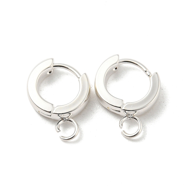 

PandaHall 201 Stainless Steel Huggie Hoop Earrings Findings, with Vertical Loop, with 316 Surgical Stainless Steel Earring Pins, Ring...