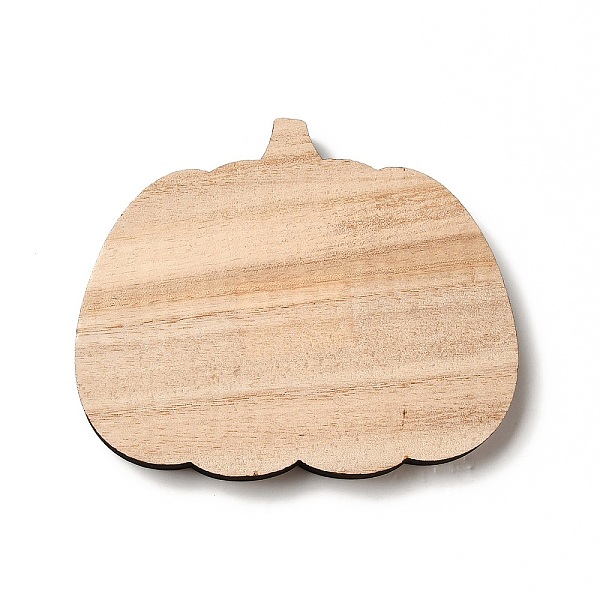 

PandaHall Autumn Theme Wood Cabochons, Undyed, Pumpkin, 114x94x13mm Wood Pumpkin
