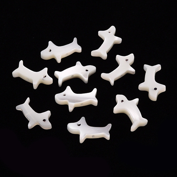 

PandaHall Natural Trochid Shell/Trochus Shell Beads, Dog, Seashell Color, 9.5x15x2.5mm, Hole: 0.8mm Trochus Shell Dog