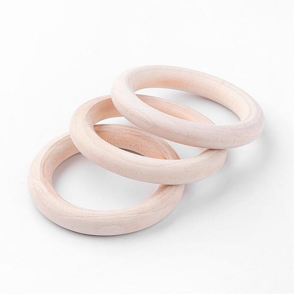 

PandaHall Unfinished Wood Linking Rings, Natural Macrame Wooden Rings, Ring, PapayaWhip, 58~59x9~9.5mm, Hole: 41mm Wood Ring Orange