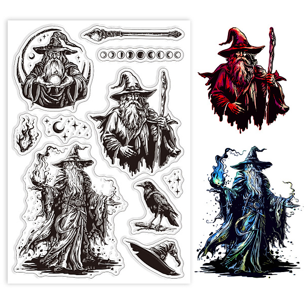 

PandaHall Custom Summer Theme PVC Plastic Clear Stamps, for DIY Scrapbooking, Photo Album Decorative, Cards Making, Witch, 160x110mm Plastic...
