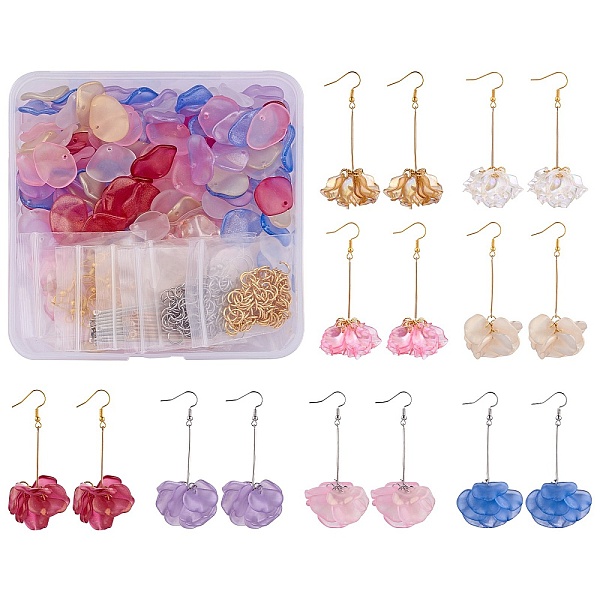 

PandaHall DIY Twist Oval Earring Making Kit, Including Glass & Alloy Pendants, Iron & 304 Stainless Steel Earring Hooks, Brass Stud Earring..., Multicolor
