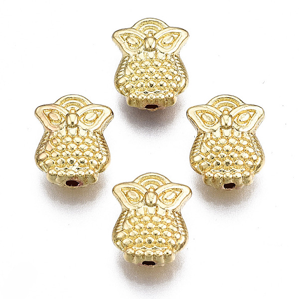 

PandaHall Rack Plating Alloy Beads, Cadmium Free & Lead Free, Owl, Light Gold, 10.5x8.5x4mm, Hole: 1.2mm Alloy Owl