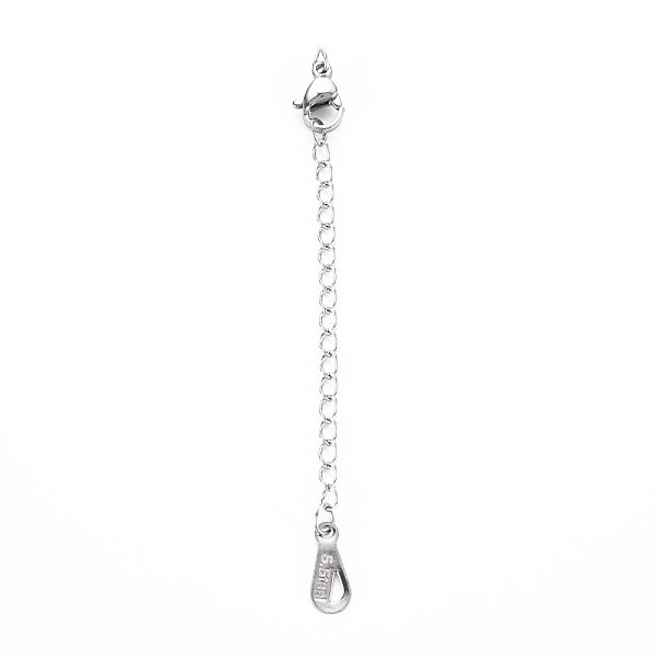 

PandaHall 304 Stainless Steel Chain Extender, Cadmium Free & Nickel Free & Lead Free, with Teardrop and Lobster Claw Clasps, Stainless Steel...