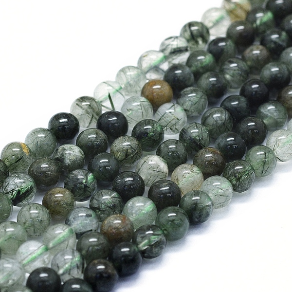 

PandaHall Natural Green Rutilated Quartz Beads Strands, Round, 6mm, Hole: 1mm, about 63~70pcs/Strand, 15.35 inch(39cm) Rutilated Quartz...