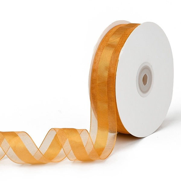 

PandaHall Solid Color Organza Ribbons, for Party Decoration, Gift Packing, Dark Goldenrod, 1"(25mm), about 50yard/roll(45.72m/roll) Nylon...