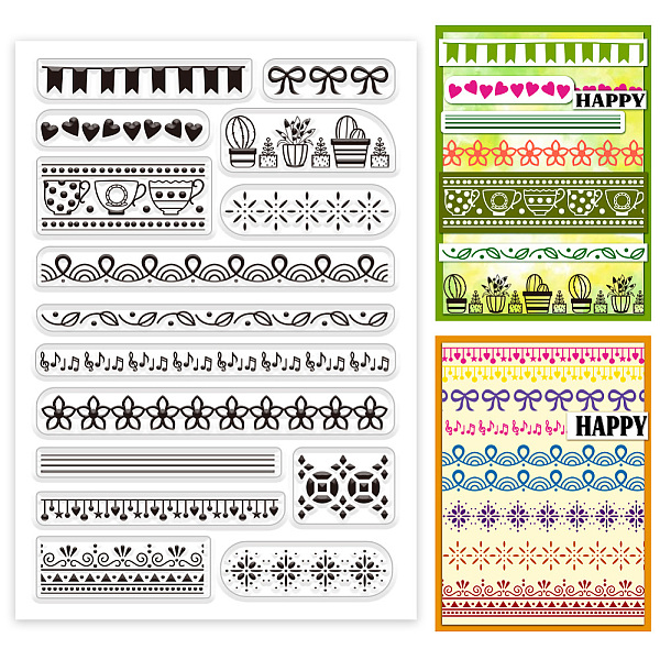 

PandaHall Custom PVC Plastic Clear Stamps, for DIY Scrapbooking, Photo Album Decorative, Cards Making, Mixed Shapes, 160x110mm Plastic Mixed...