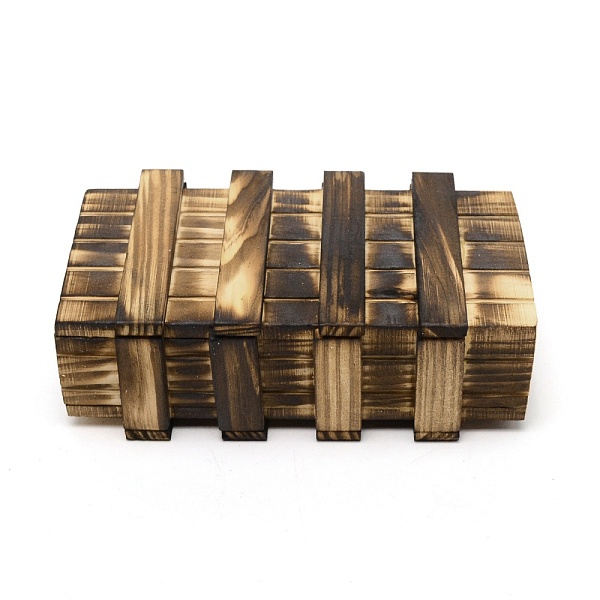 

PandaHall Can Not Open Wooden Secret Box Cash Stash, Intelligence Toy, Coffee, 153x85x53mm Wood Rectangle Brown