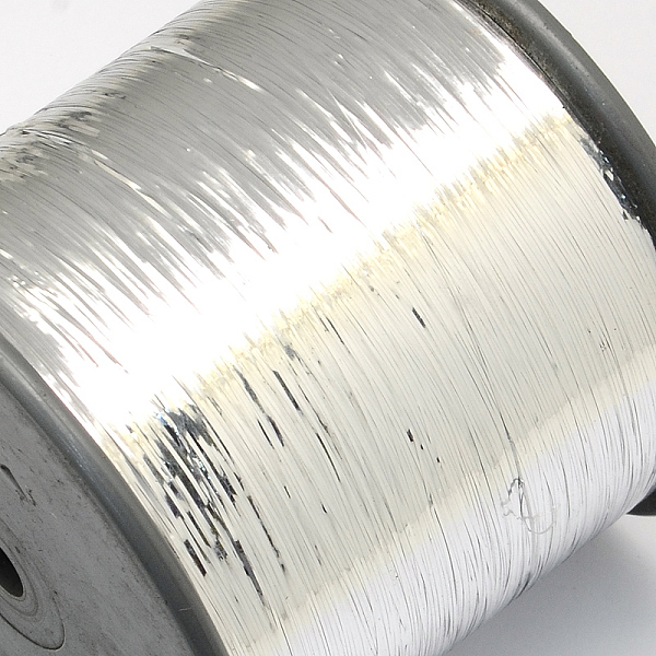 

PandaHall Metallic Cord for Jewelry Making, Silver, 0.28mm, about 8748.9 yards(8000m)/roll PP Silver