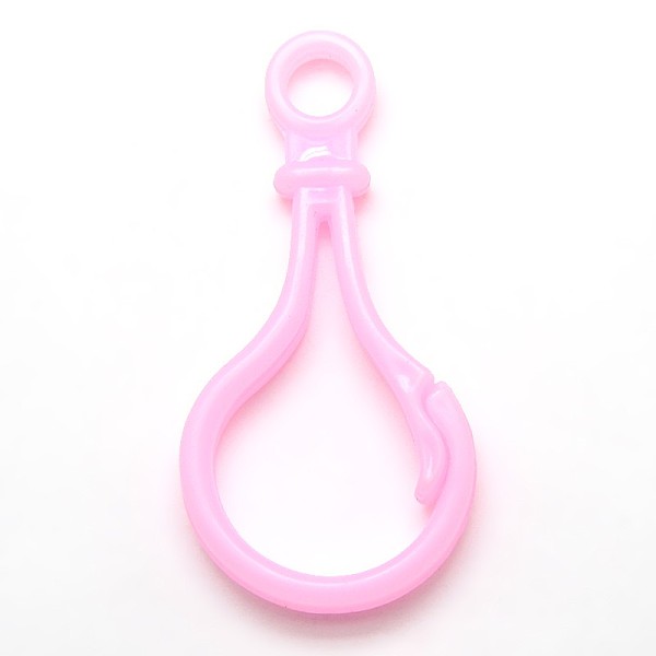 

PandaHall Bulb Shaped Plastic Lobster Keychain Clasp Findings, Pink, 51x25x3mm Plastic Pink