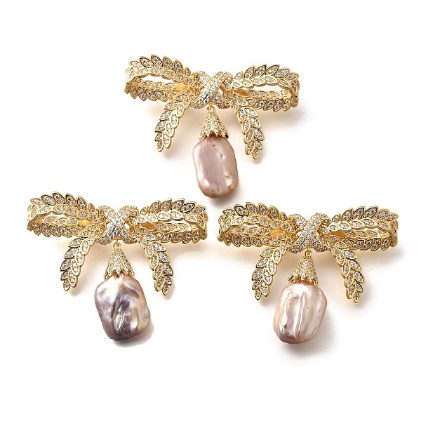 Broches en laiton avec micro pavé de zircons cubiques pour femmes