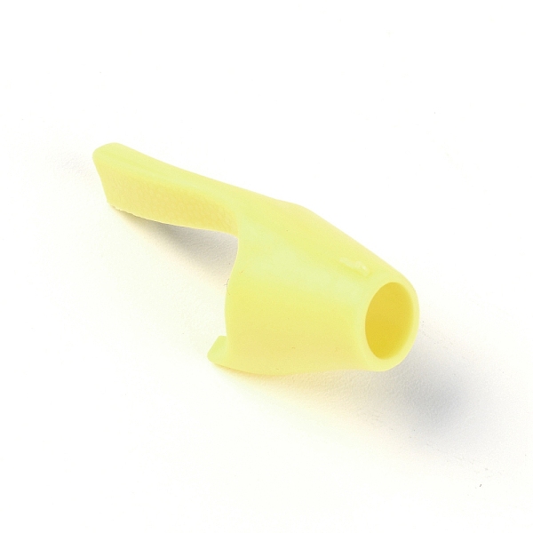 PandaHall Polyethylene Pencil Grips for Kids, Grip Posture Correction Tool, Light Goldenrod Yellow, 34x15x16.5mm Plastic