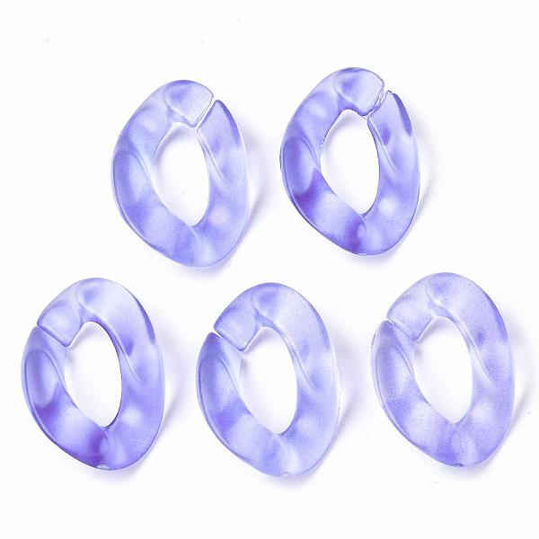 

PandaHall Transparent Acrylic Linking Rings, Quick Link Connectors, for Curb Chains Making, Frosted, Twist, Lilac, 30x21x6mm, Inner Diameter..., Purple