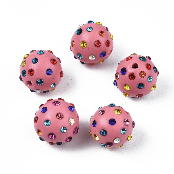 Polymer Clay Rhinestone Beads