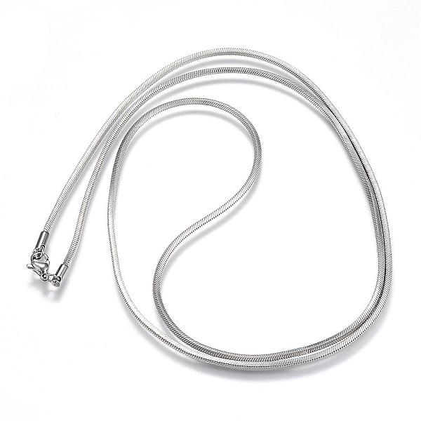 

PandaHall 304 Stainless Steel Snake Chain Necklaces, with Lobster Claw Clasps, Stainless Steel Color, 29.5 inch(75cm), 2mm 304 Stainless...