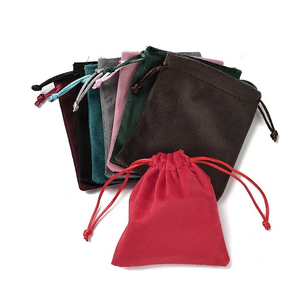 

PandaHall Velvet Jewelry Drawstring Storage Pouches, Rectangle, Mixed Color, 12x10.5x0.4cm Velvet Rectangle Multicolor